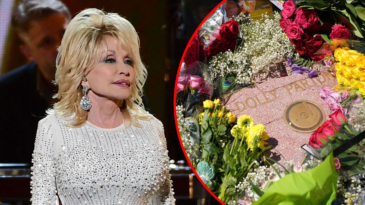 Someone vandalized Dolly Parton's star on the Hollywood Walk of Fame.