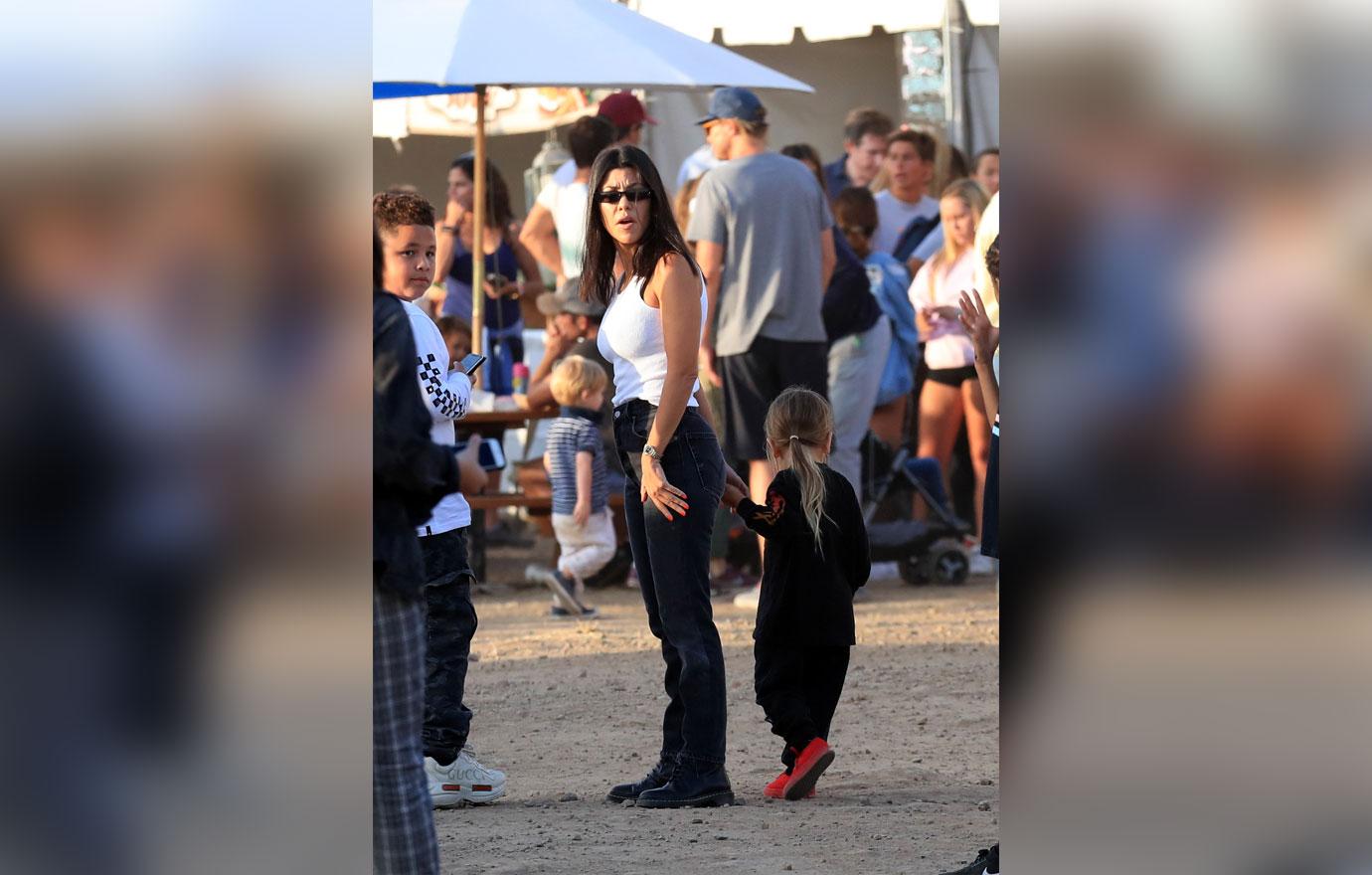 Kourtney Kardashian And Larsa Pippen At Malibu Cook Off