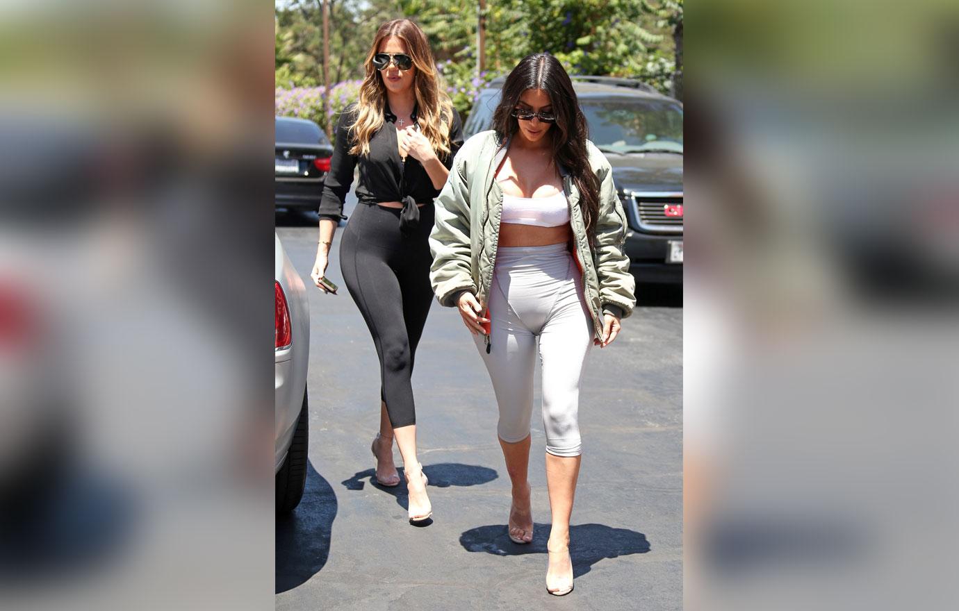 Kim Kardashian Sports MAJOR Camel Toe While Out For Chinese With Khloé