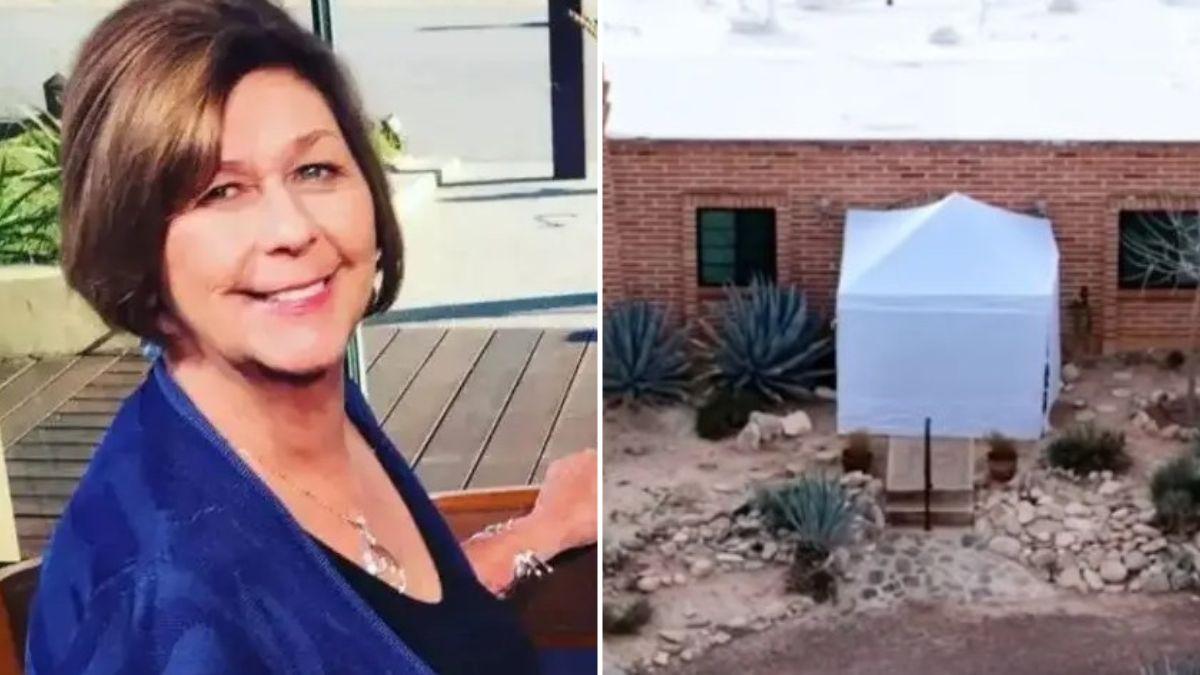 nancy guthrie sleuth faces backlash posing outside home crop top shorts