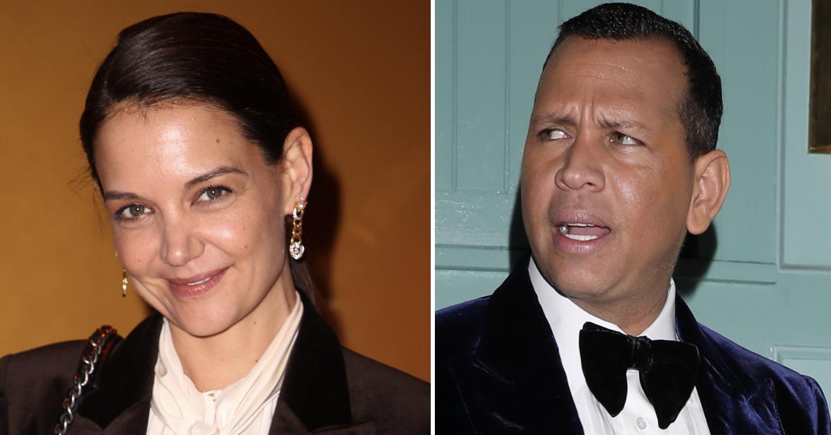 katie holmes spotted mystery man after arod pp