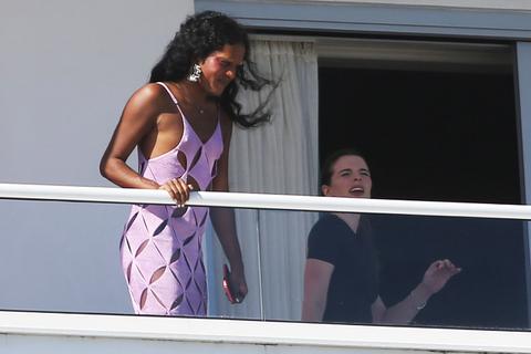 kanye west new girl julia fox date spotted on rappers hotel balcony kim kardashian