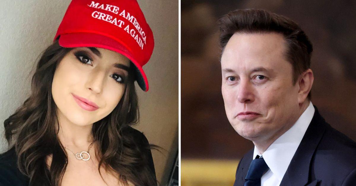 Composite photo of Ashley St Clair and Elon Musk.