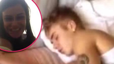 //justin bieber filmed sleeping pp