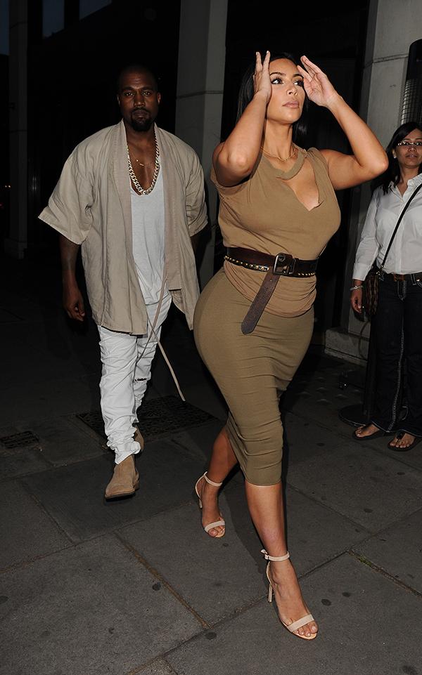 //kim kardashian pregnant waist kanye west hakkasan mayfair london