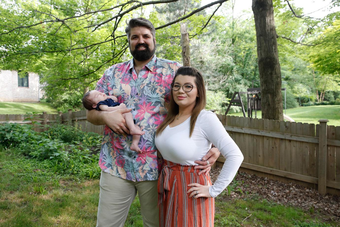 Amber Portwood with her baby James and Andrew at their house on June 14, 2018 in Indianapolis, Indiana