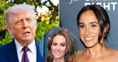 picture of Donald Trump, Meghan Markle and Kate MIddleton