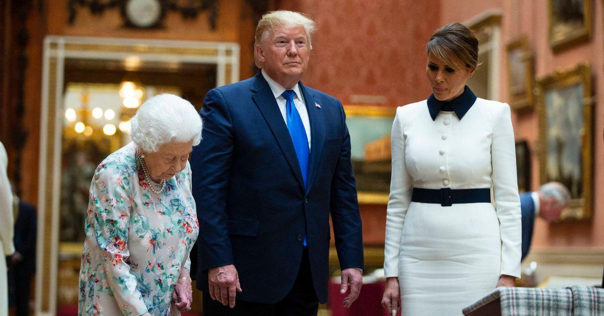 queen elizabeth donald trump arrangement melania trump very rude