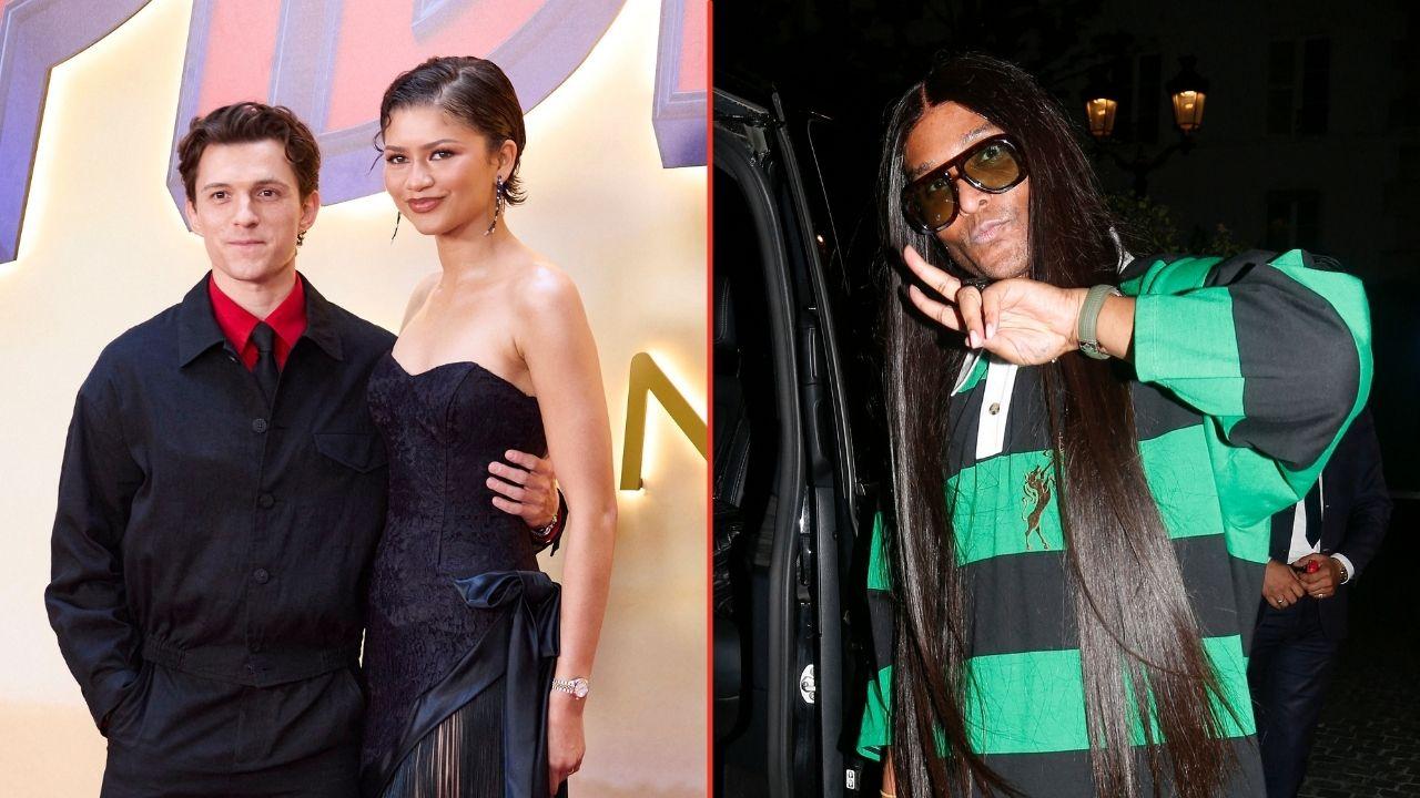Split photos of Tom Holland, Zendaya and Law Roach