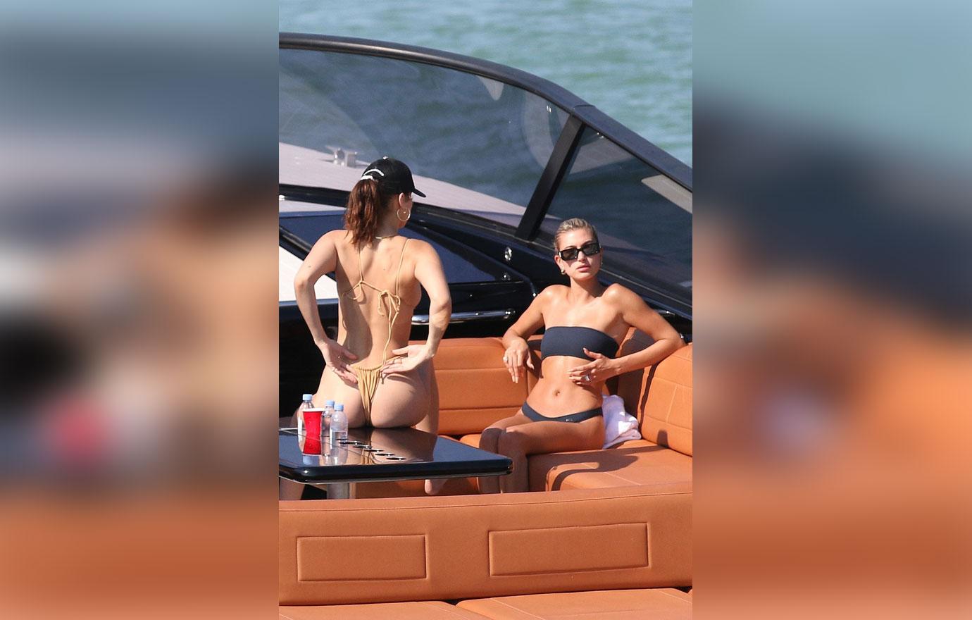 Bella Hadid Bikini Butt Hailey Baldwin