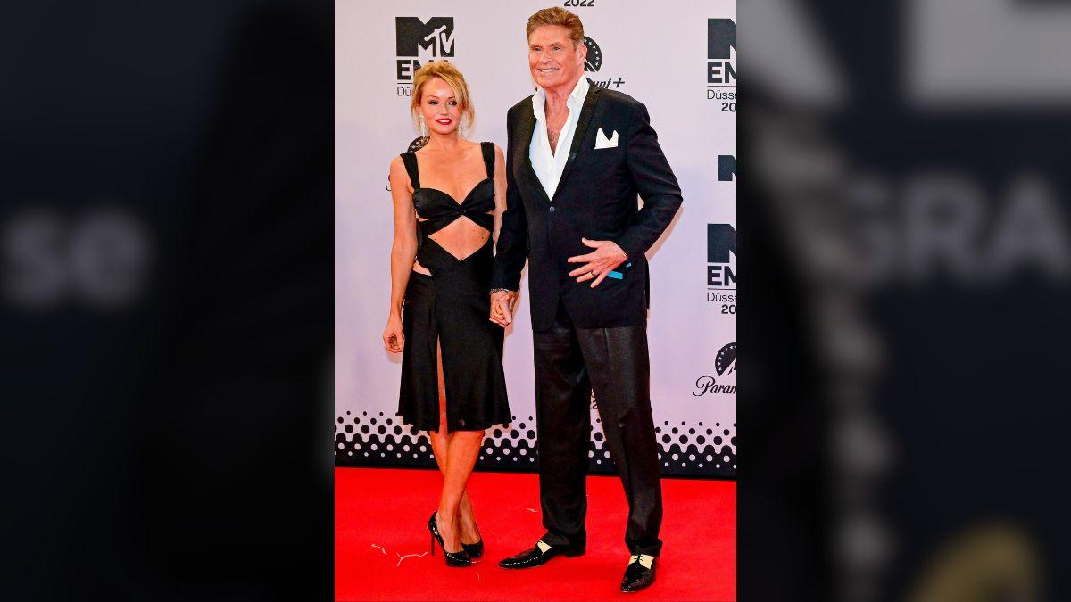 picture of David Hasselhoff and Hayley Roberts