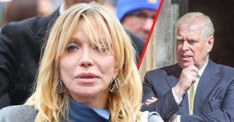 Prince Andrew allegedly visited Courtney Love's home unannounced.