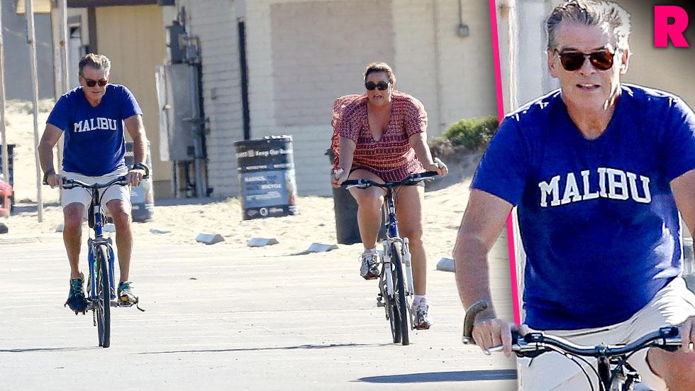 pierce brosnan keely shaye smith bike ride malibu