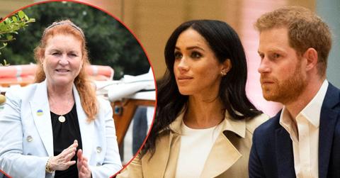 Photo of Sarah Ferguson, Prince Harry and Meghan Markle