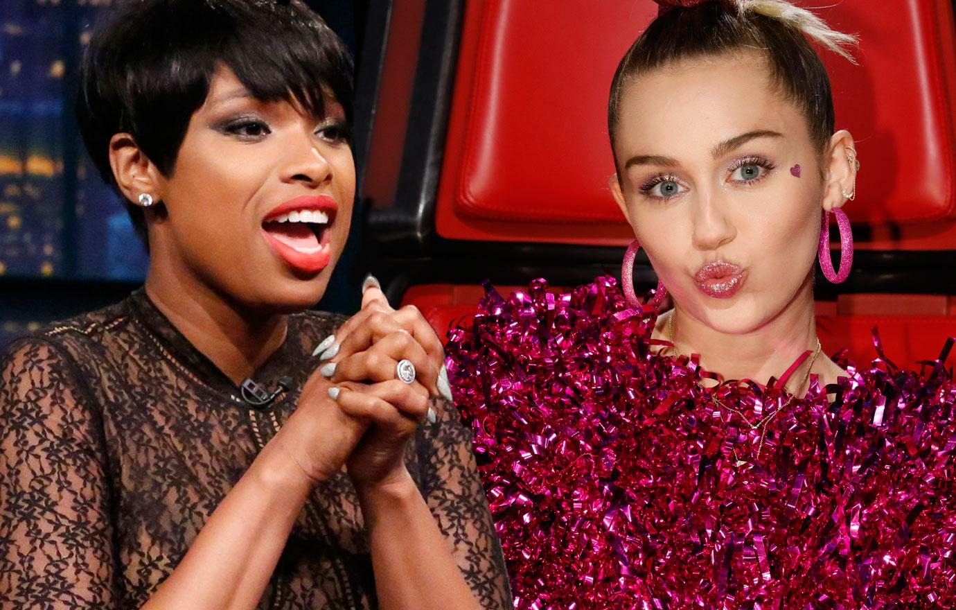 //The Voice Season  Feud Miley Cyrus Jennifer Hudson pp