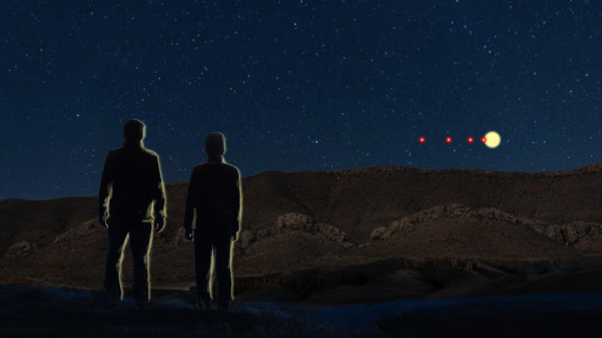 An artists rendering detailed what four agents claim they saw in 2023.