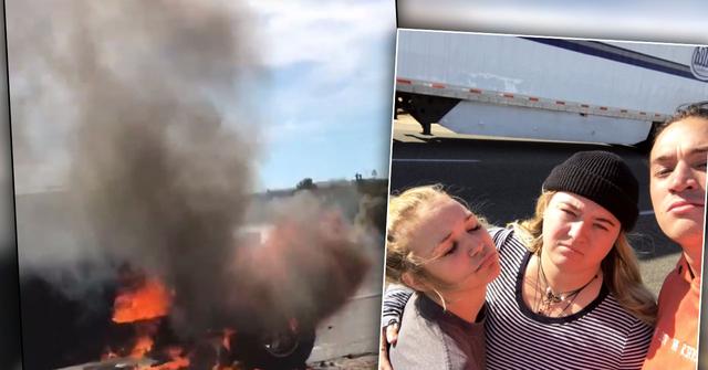 scheana sister escapes roadside inferno