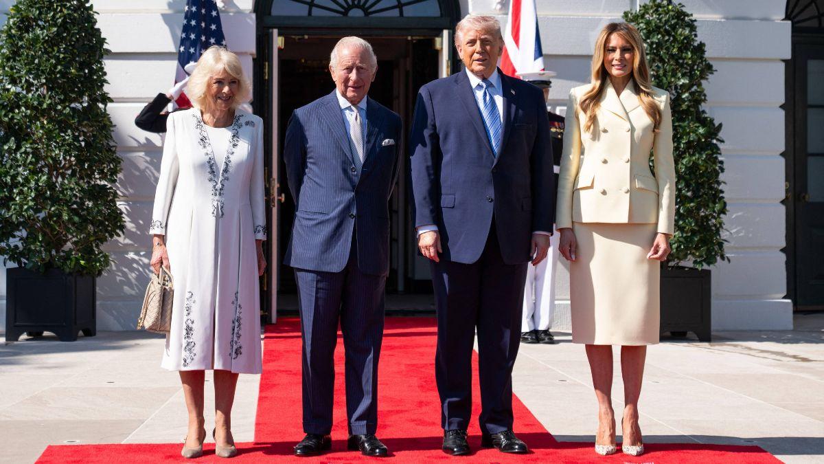 Photo of Queen Camilla, King Charles, Donald and Melania Trump