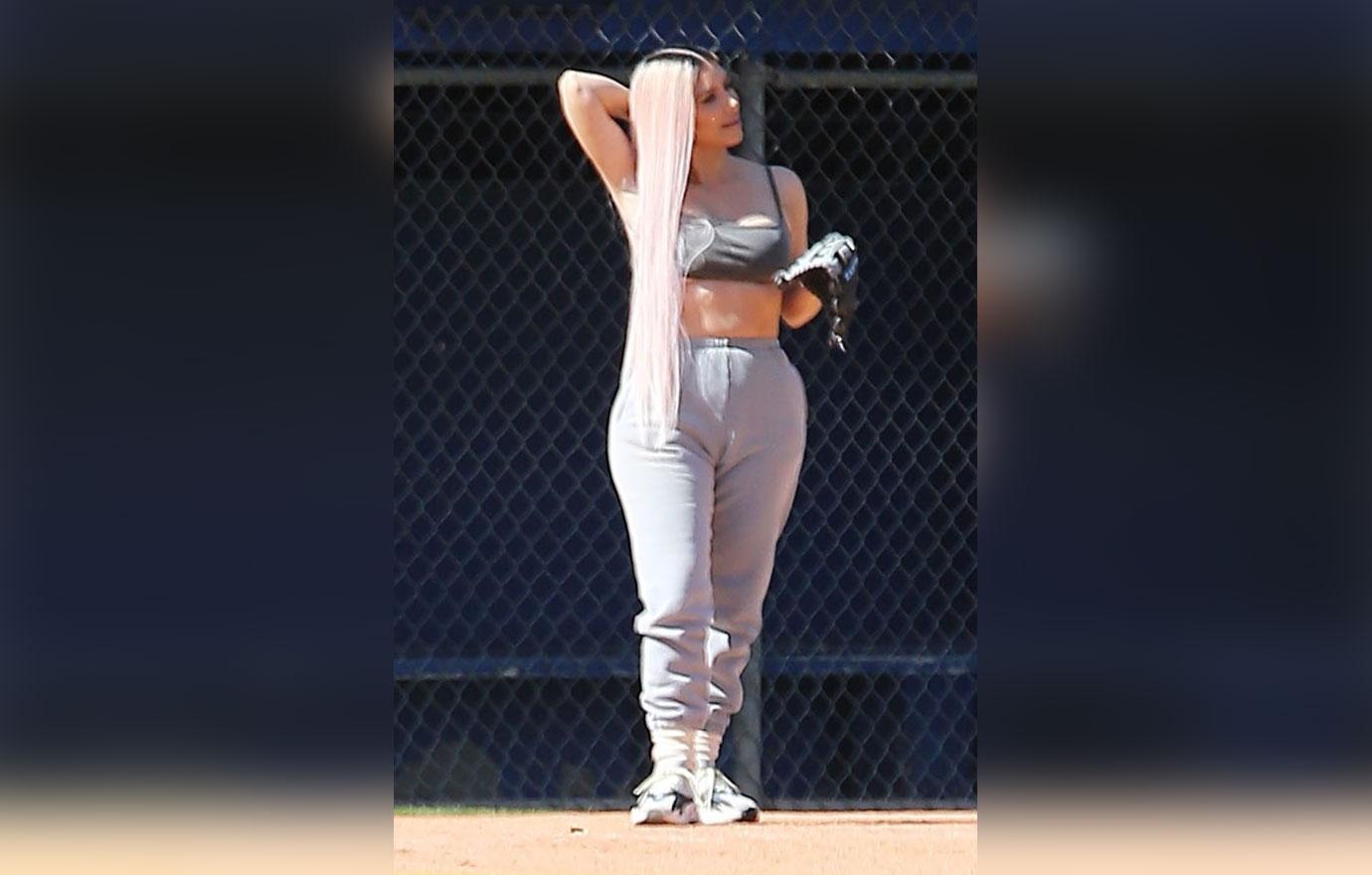 //Kim Kardashian sisters softball bra