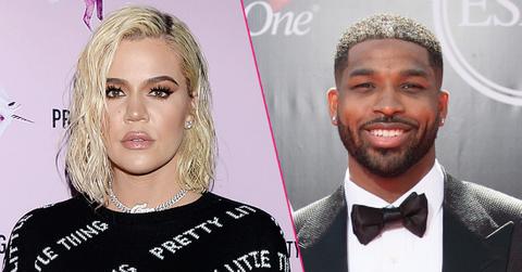 L-R Khloe Kardashian, Tristan Thompson