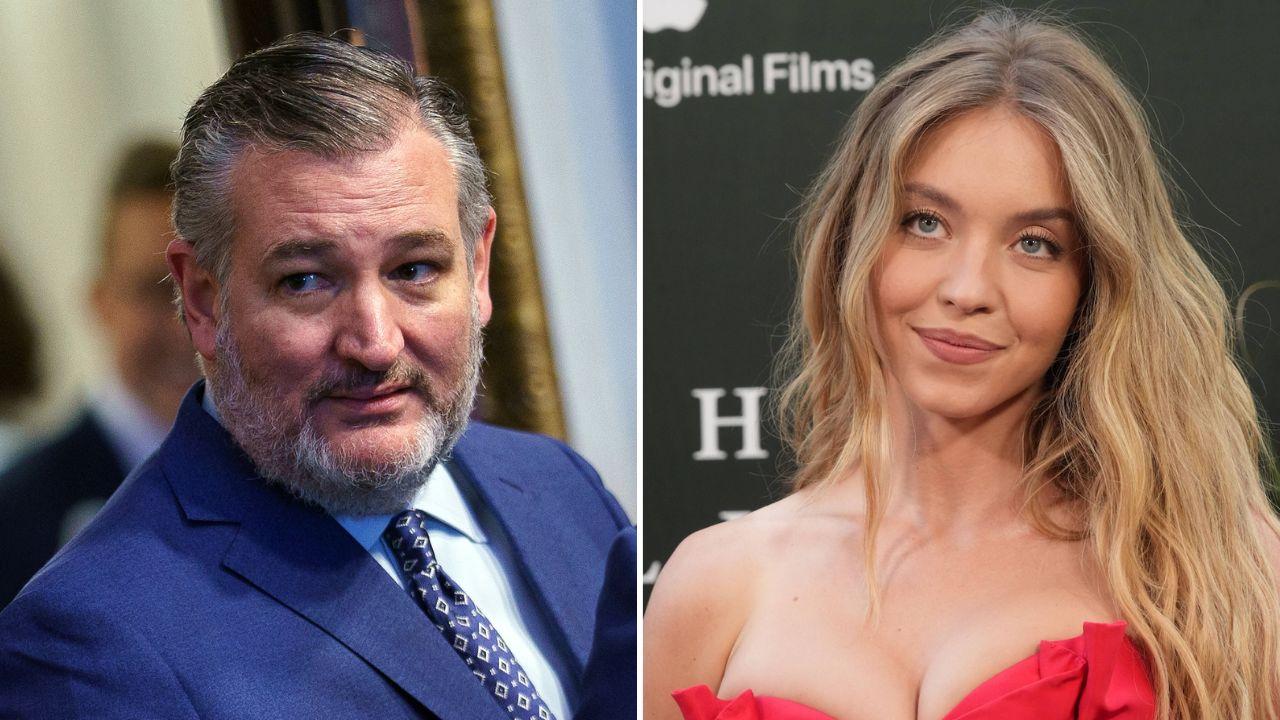 Phot oof Ted Cruz, Sydney Sweeney