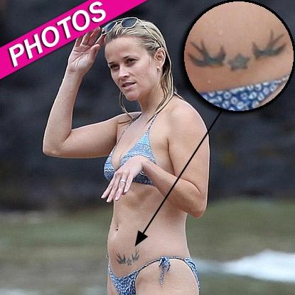 Reese Witherspoon Shows Off New Tattoo In Tiny Bikini