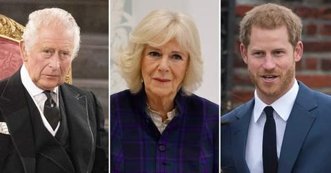 queen camilla begs king charles ditch meeting prince harry avoid stress pp