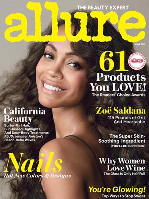 Zoe Saldana Poses Naked In Allure magazine, Says She Might 'End Up