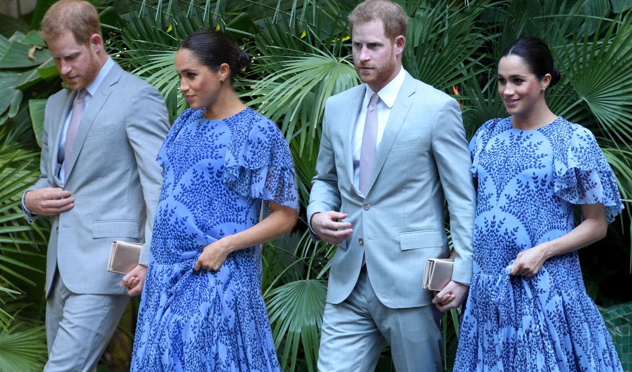 Pregnant Meghan Markle Wears Blue Dress On Morocco Tour With Prince Harry