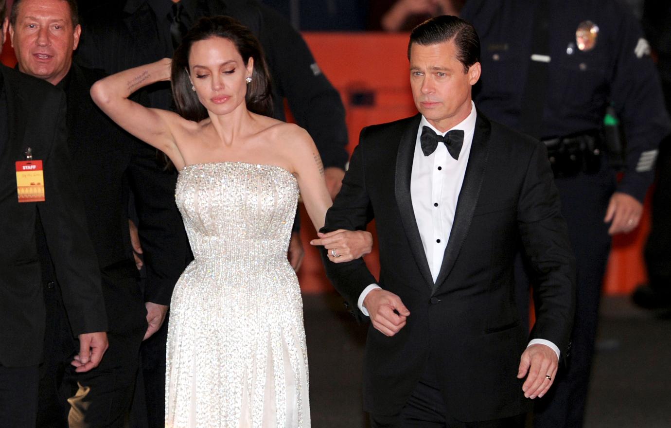 Angelina Jolie and Brad Pitt at the 'By the Sea' premiere