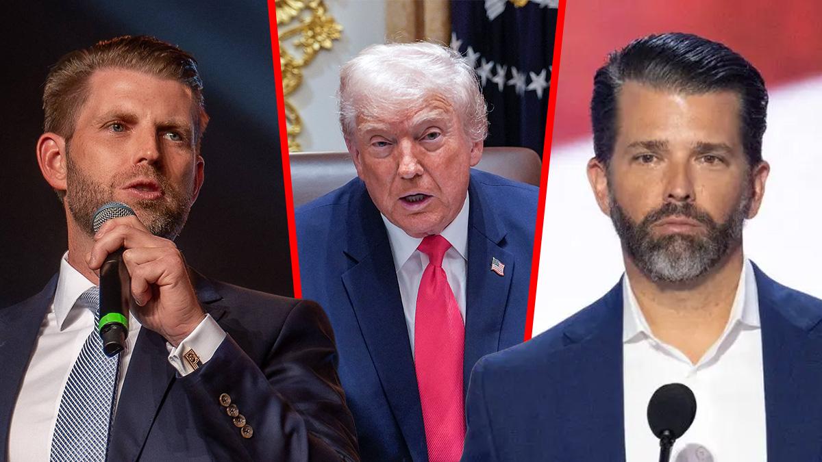 President Donald Trump, Donald Trump Jr., and Eric Trump