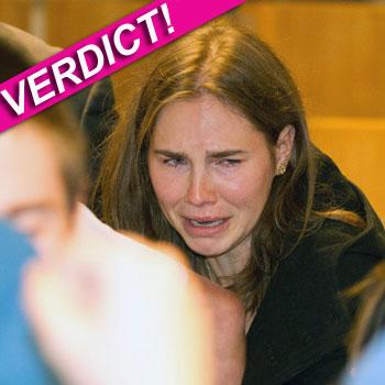 //amanda knox verdict photos cries splash