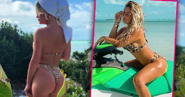 Kim Zolciak Brielle Biermann Matching Leopard Print bikinis