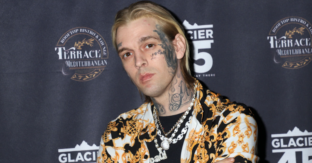 Aaron Carter shows off giant butterfly face tattoo in honour of late sister   newscomau  Australias leading news site