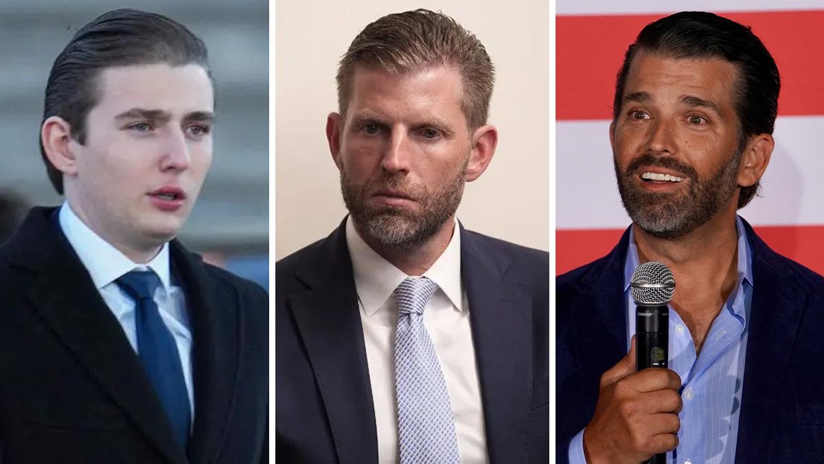 Photo of Photo of Barron Trump, Eric Trump, Donald Trump Jr.