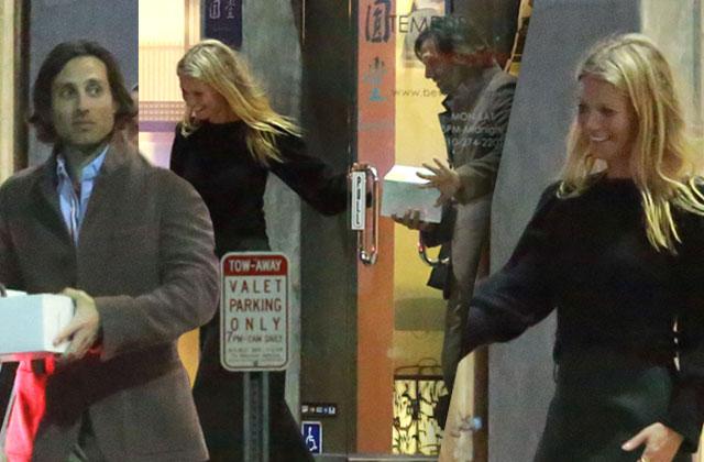 //gwyneth paltrow boyfriend brad falchuk birthday dinner pp