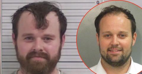 split image of mugshot of Joseph Duggar and mugshot of Josh Duggar