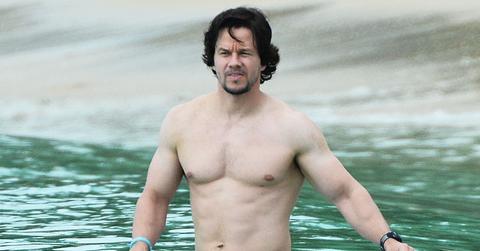 mark whalberg shirtless abs christmas barbados