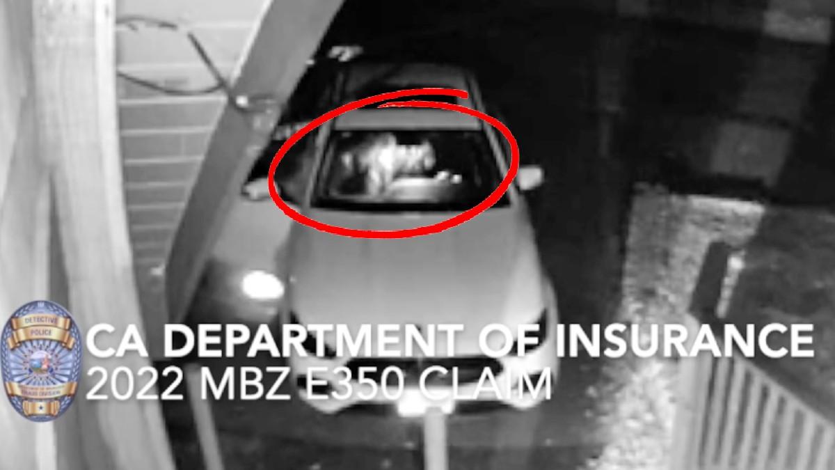 The men used a person in a bear costume to destroy their pricey vehicles.