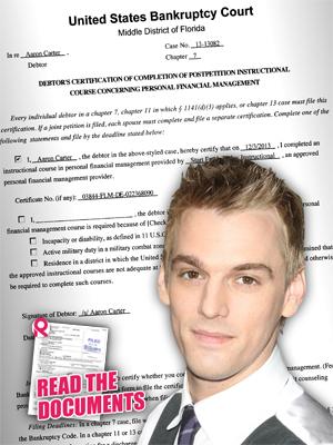 //aaron carter completes debt classes tall