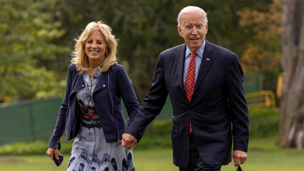 A photo of Joe and Jill Biden