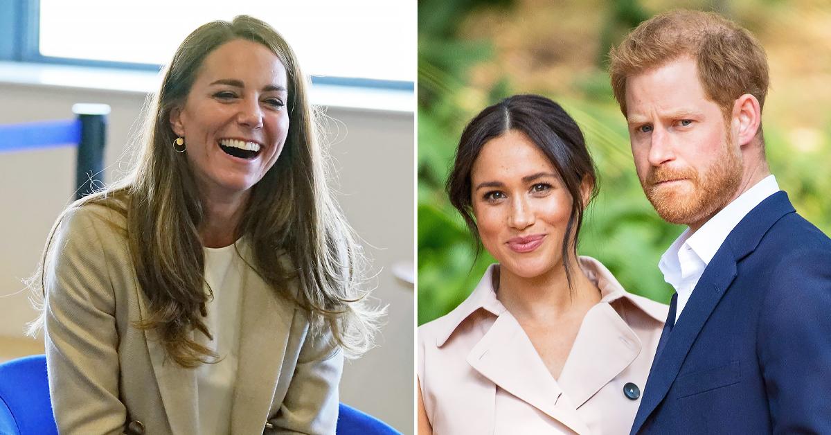 Kate Middleton Laughs As Prince Harry & Meghan Markle Are Mocked For Time's  Cover