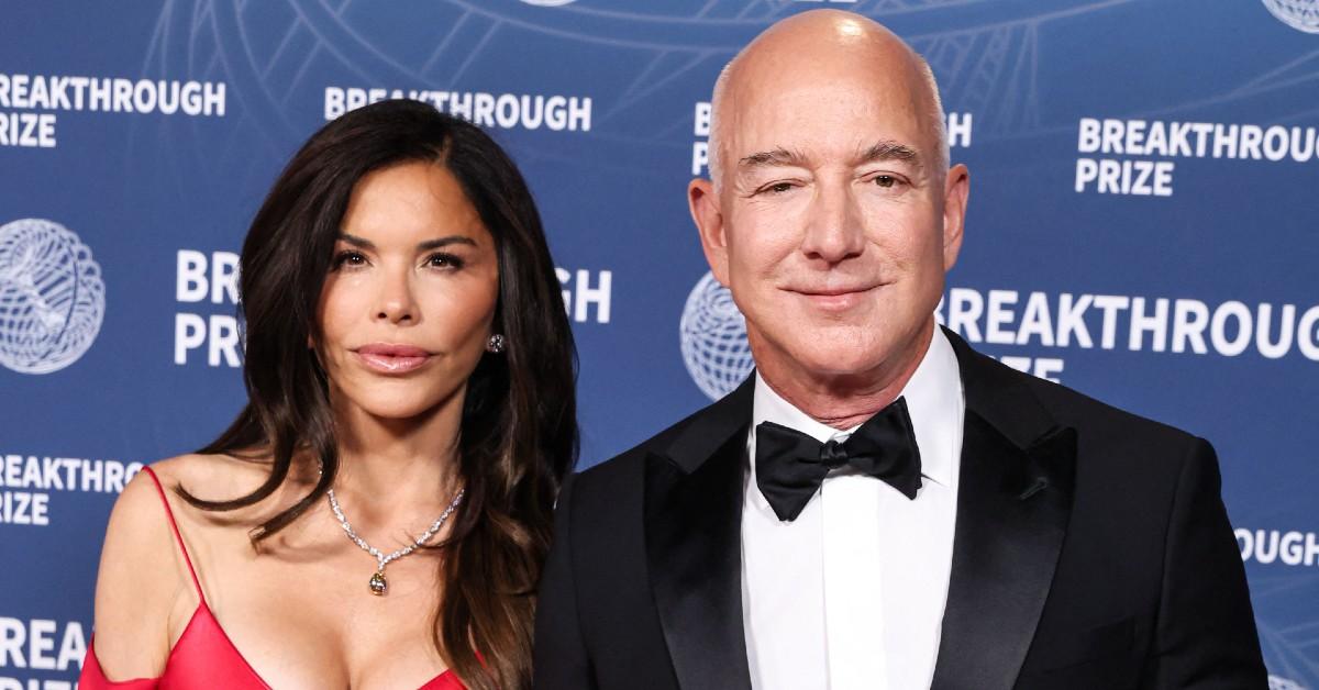 jeff bezos lauren sanchez strategic charity donations brand overhaul wedding image
