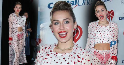 Miley Cyrus Red Underwear Wardrobe Malfunction