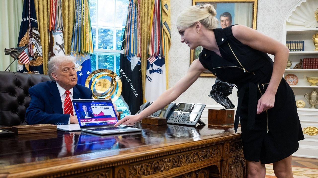 Photo of Natalie Harp and Donald Trump