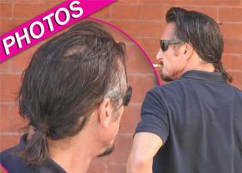 //sean penn greasy hair ponytail