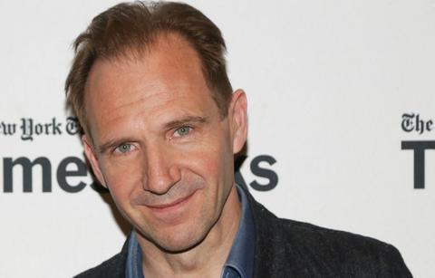 Ralph Fiennes appeared at a press event in a casual blue Oxford under a grey blazer for A Big Splash {full frontal nudity}.