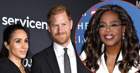 picture of Meghan markle, prince harry and oprah winfrey