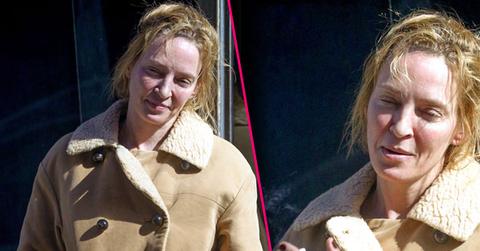 //uma thurman no makeup smoking custody battle pp