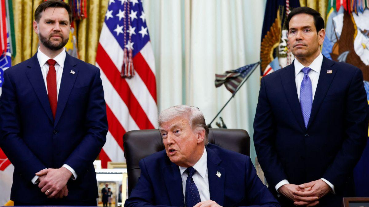 Photo of JD Vance, Donald Trump, Marco Rubio